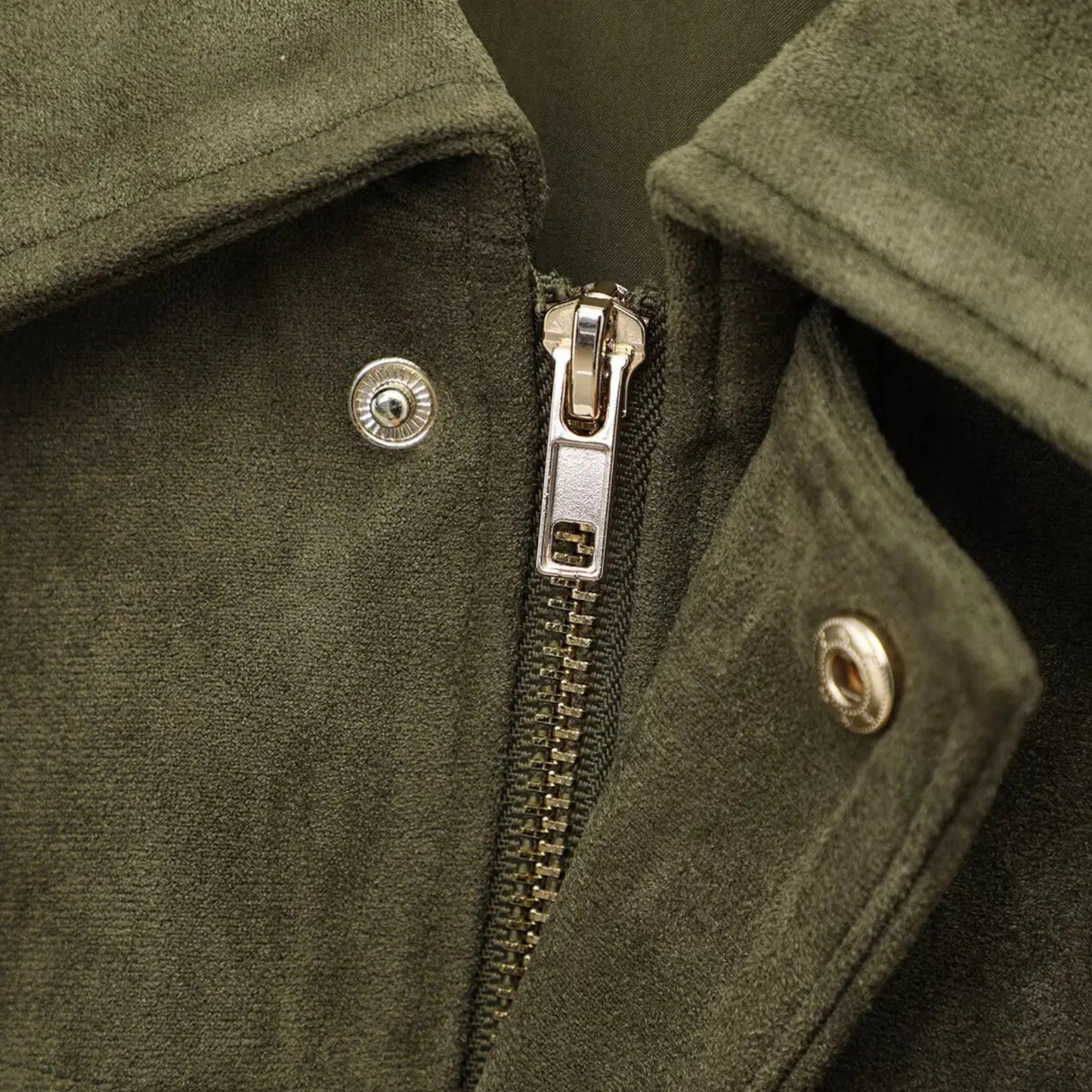 Chaqueta de Gamuza Clásica Mujer con Solapa