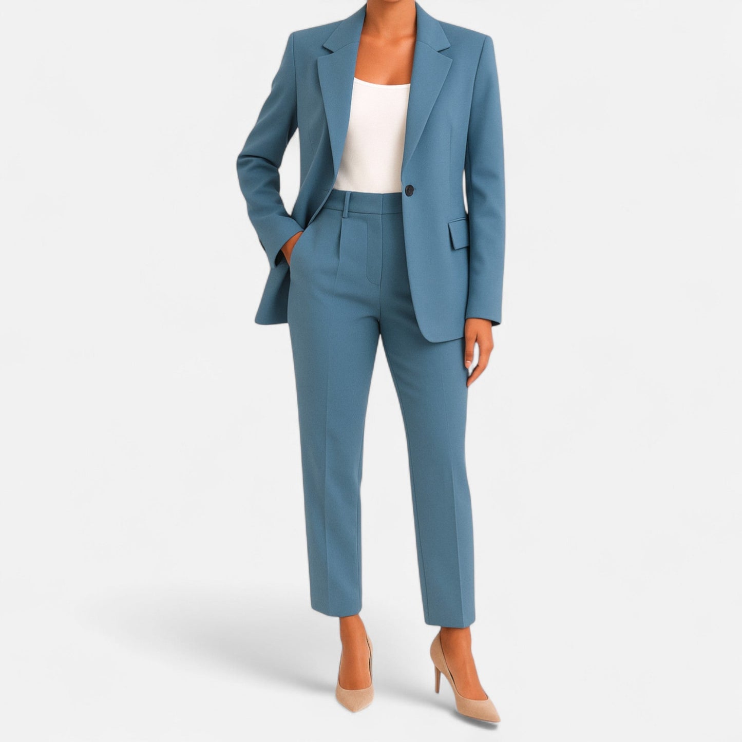 Conjunto Mujer Sastre Elegante con Blazer y Pantalón